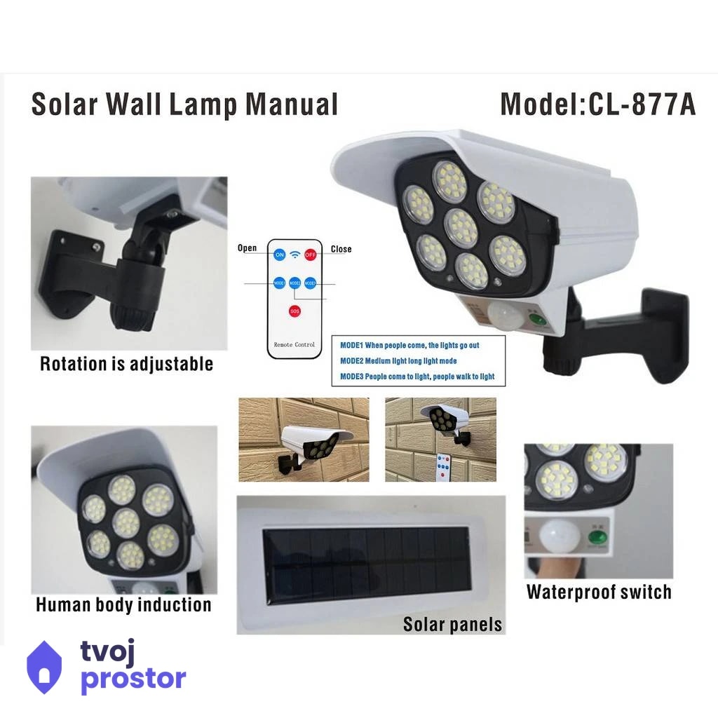 Solarna lampa CL 877A — spoljna rasveta, Mungosi, Beograd