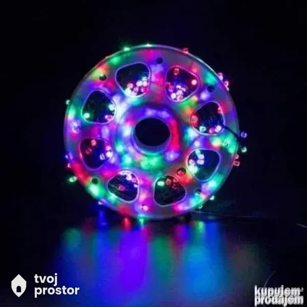 Svetleće lampice RGB kotur - 200m šarene — unutrašnja rasveta, Mungosi, Beograd