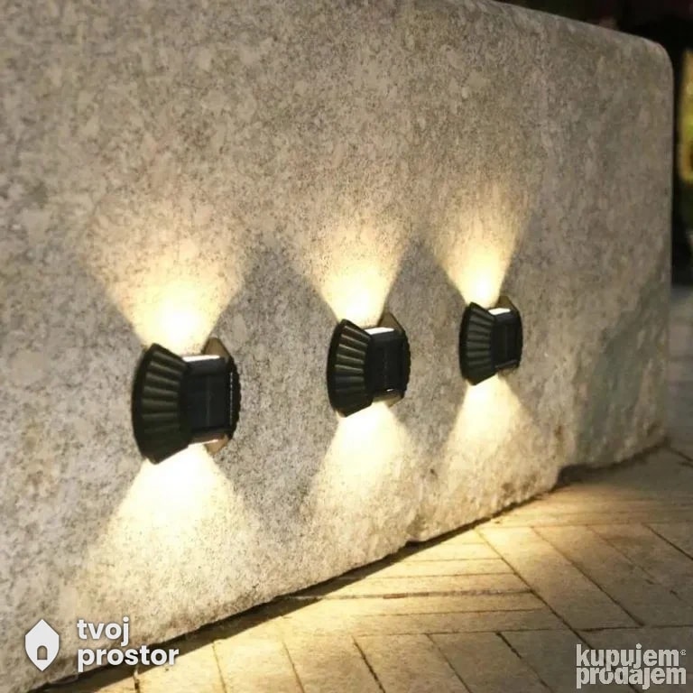 Solarne zidne lampe 4 komada — fotografija 3 od 5