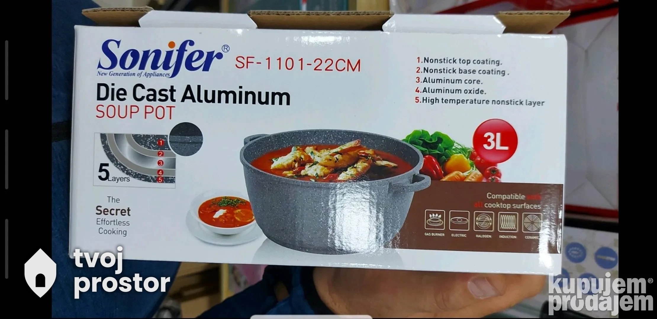 Sonifer SF-1101 22 CM lonac za kuvanje — posuđe i kuhinjski pribor, Mungosi, Beograd