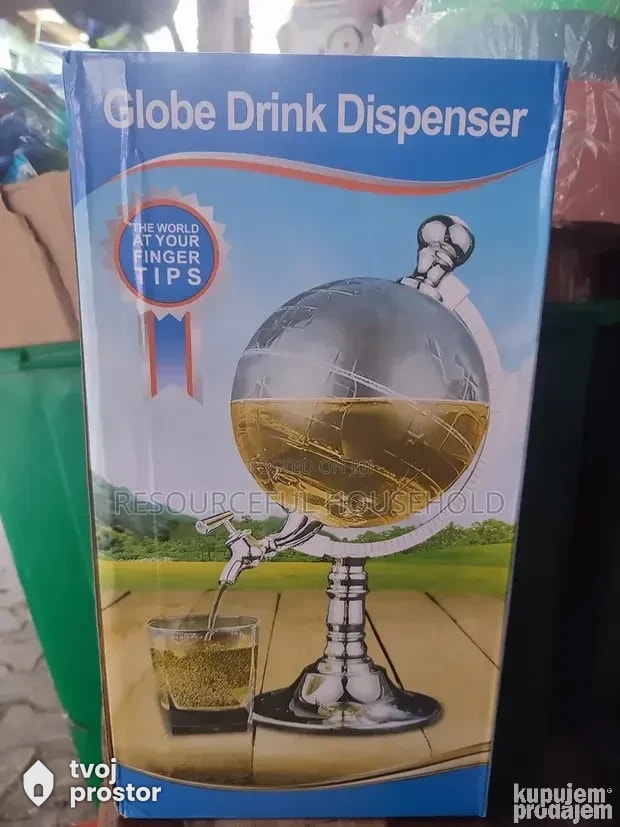 Dispenzer za piće u obliku globusa - elegantan i praktičan — slike i dekoracija, Mungosi, Beograd