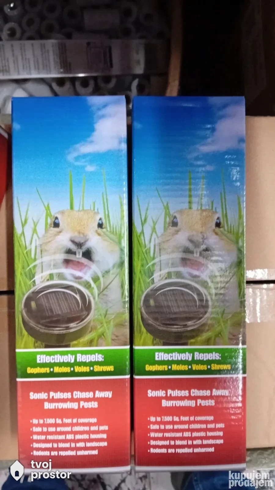 Rasterivač krtica glodara zmija 2 kom / solarni — baštenski alat, Mungosi, Beograd