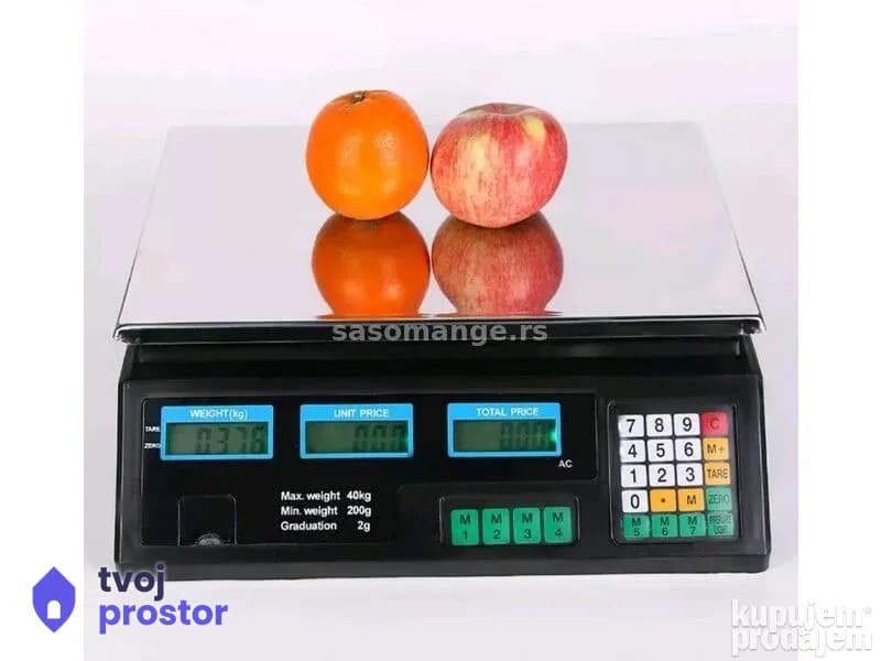 Digitalna vaga do 40kg — trgovinska oprema, Mungosi, Beograd