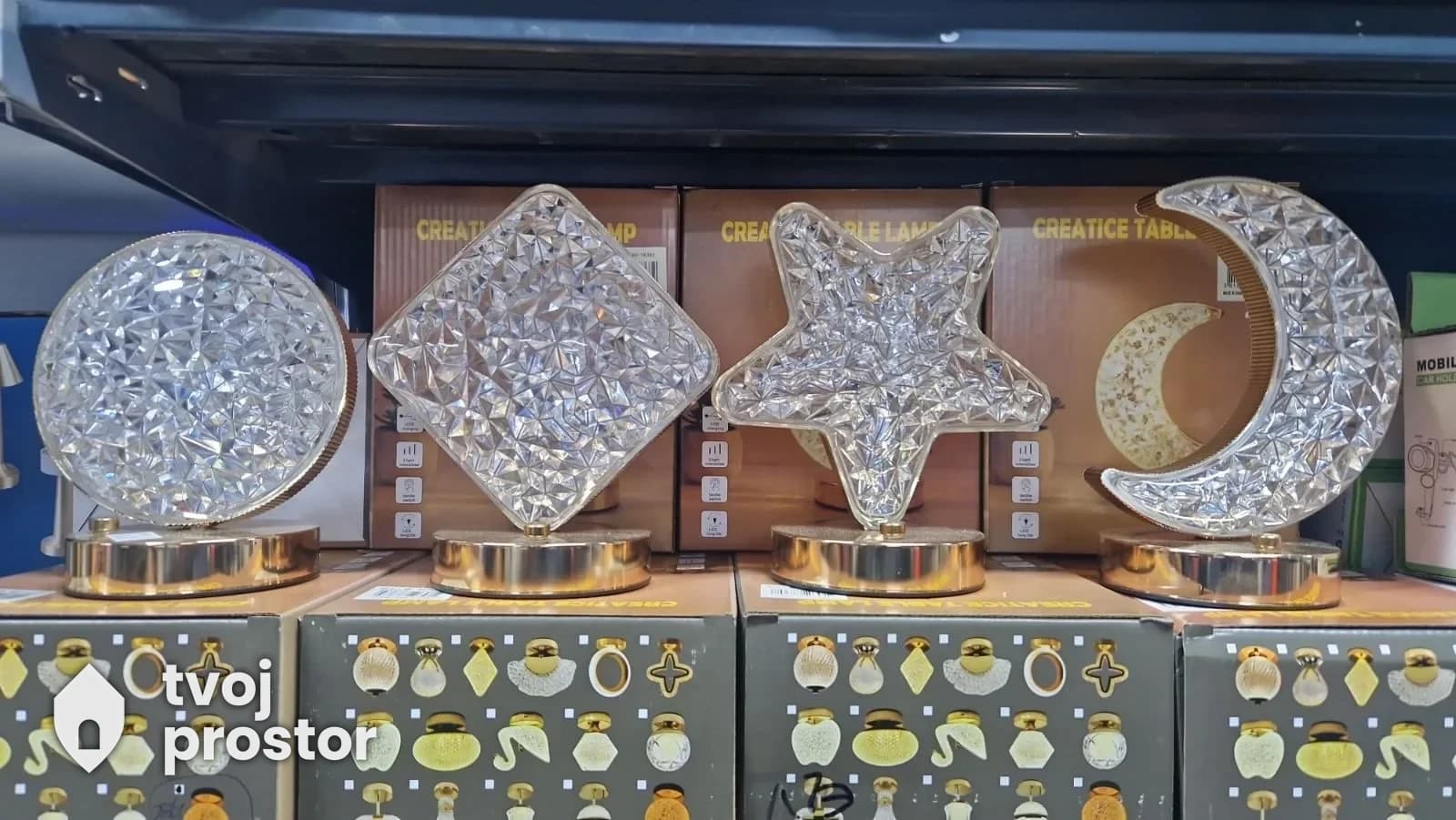 Kristalne lampe mesec dijamant krug zvezda — unutrašnja rasveta, Mungosi, Beograd