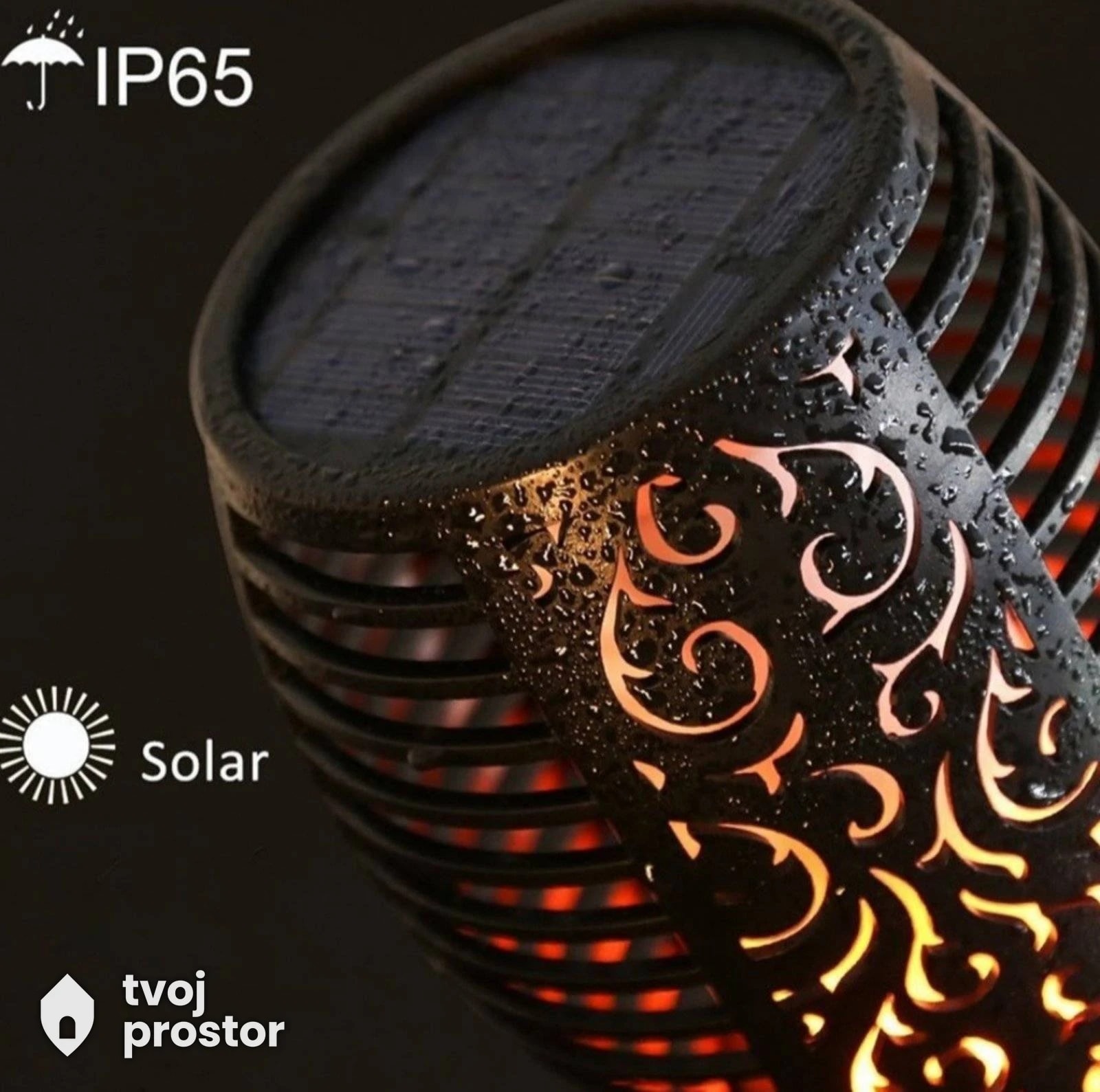 Solarna lampa za dvoriste plamen — fotografija 2 od 3