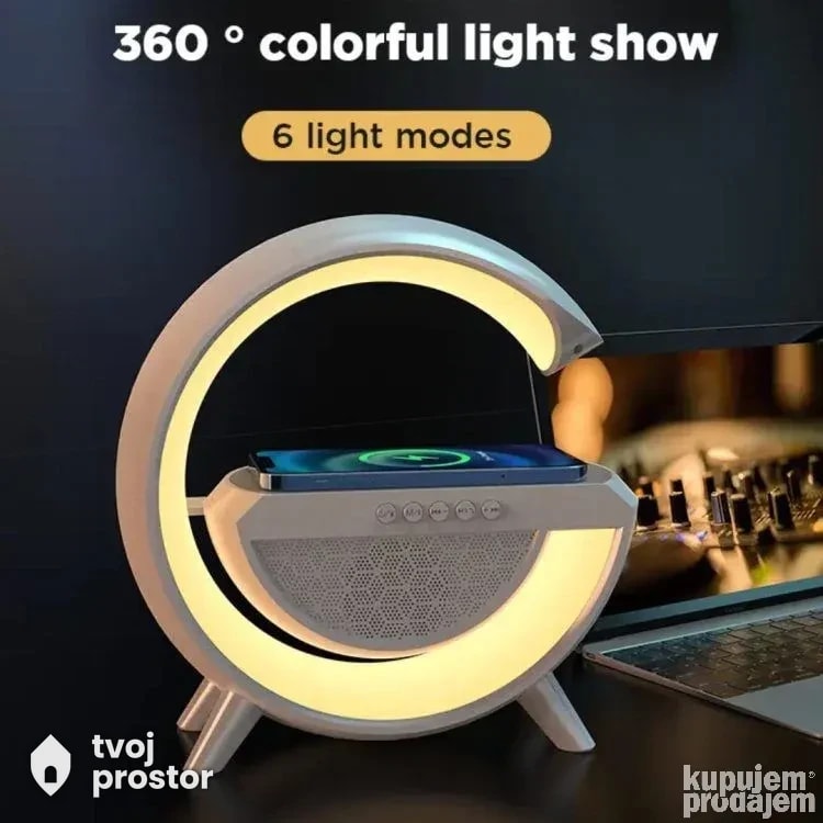 Rgb lampa bluethoot zvucnik i punjac — fotografija 3 od 5